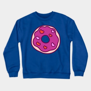 Frosted Heart Donut Crewneck Sweatshirt